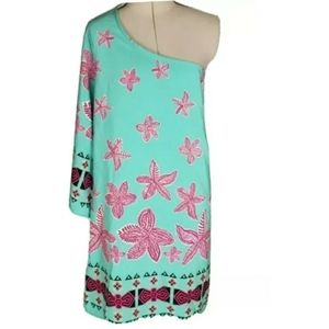 The Hanger One Shoulder Floral Shift Dress Aloha!